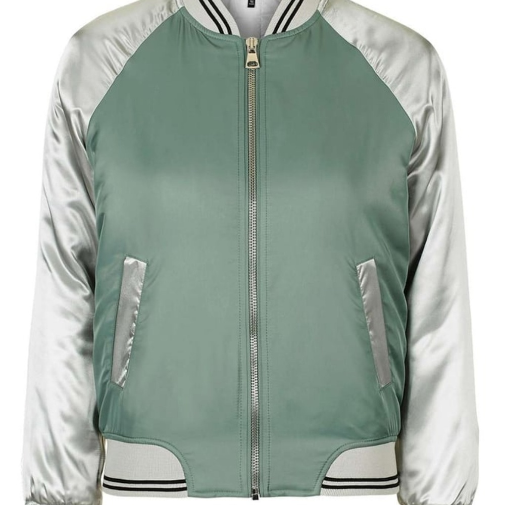 Topshop Sateen Bomber Jacker